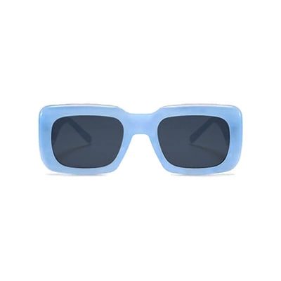 Oversized Blue Frame with Black Lens Sunglasses Front
