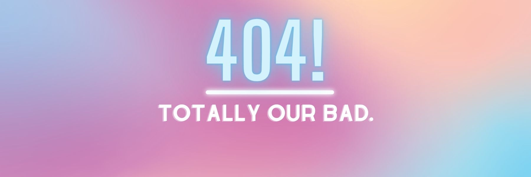 404 Page Apology Banner