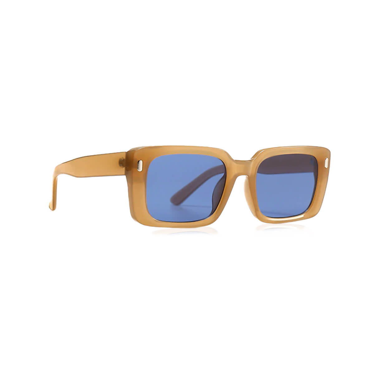 Biscuit Frame Sunglasses With Blue Lens Side Right