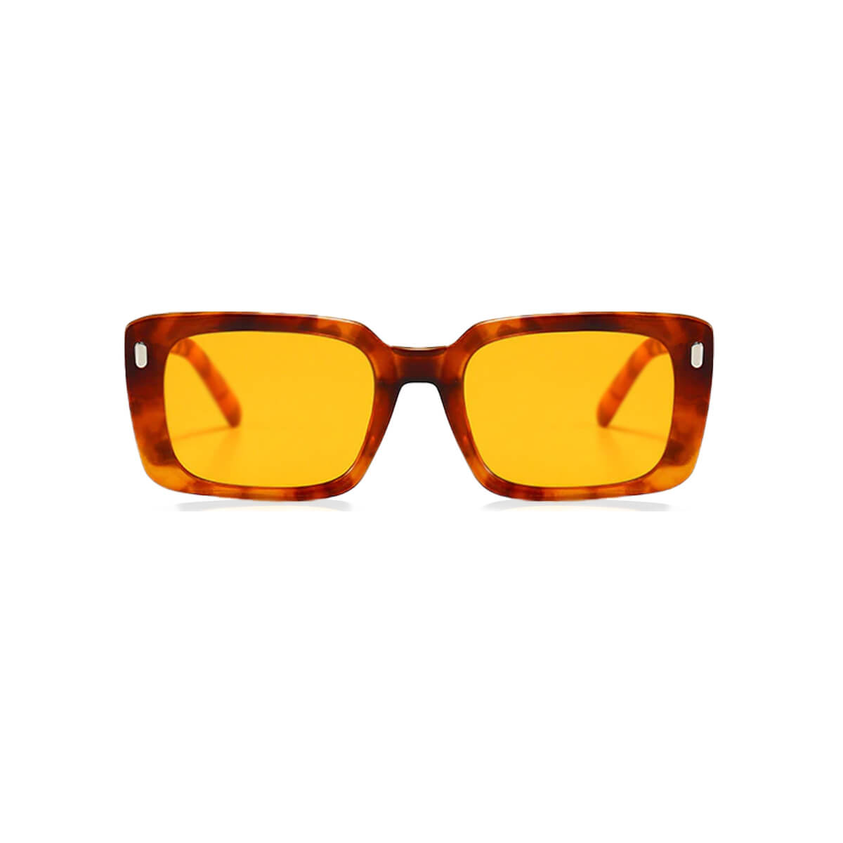 Tortoise Frame Sunglasses With Orange Lens Front