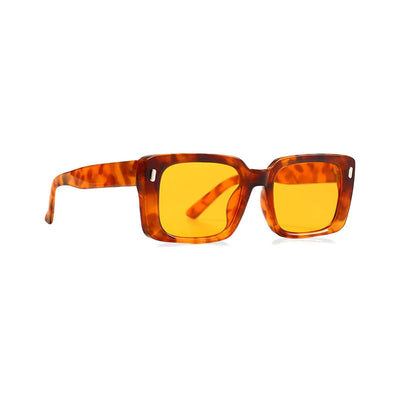 Tortoise Frame Sunglasses With Orange Lens Side Right