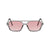 Wide Aviator Sunglasses with Pink Lens Front