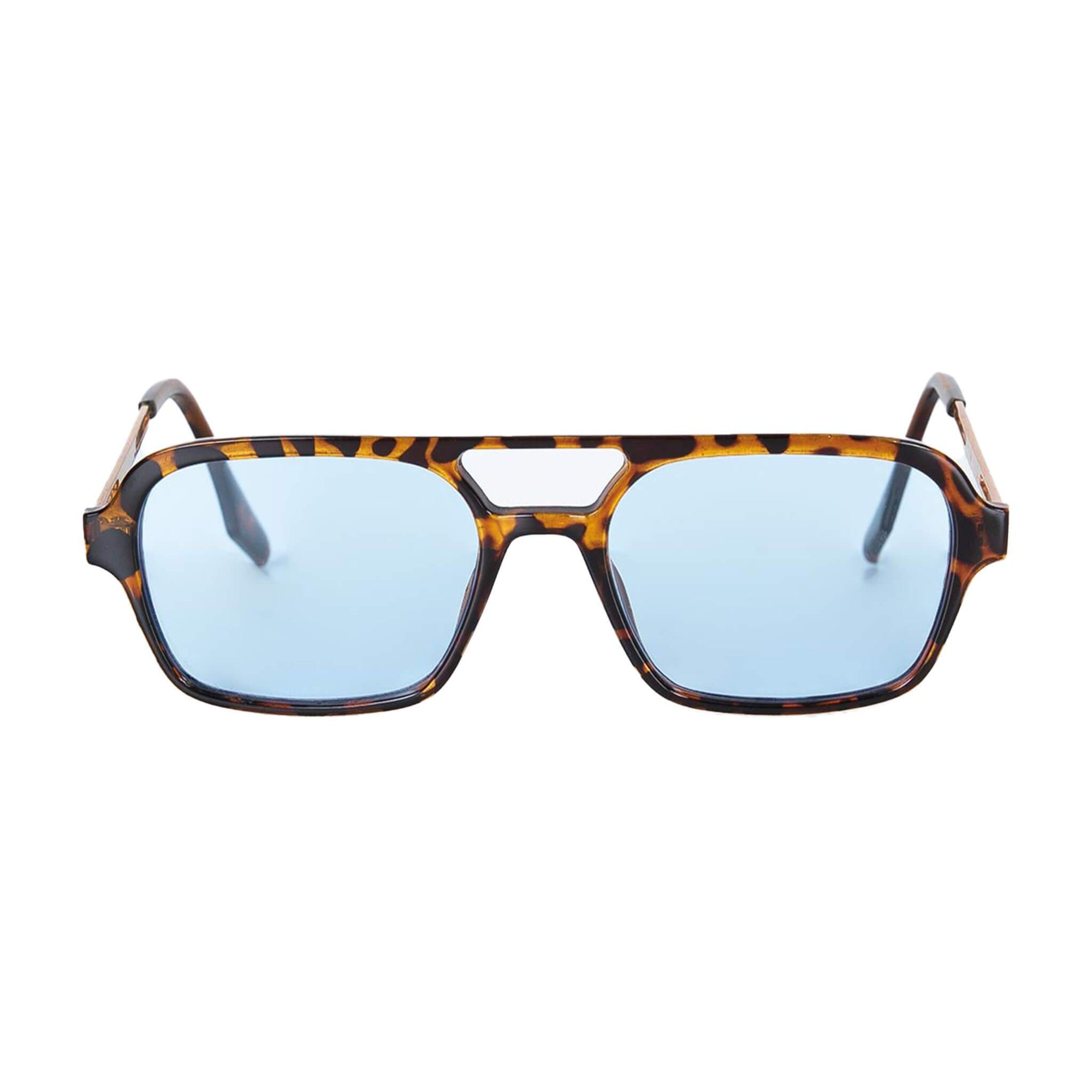 Aura Women's Wide Aviator Sunglasses - Tortoise Blue
