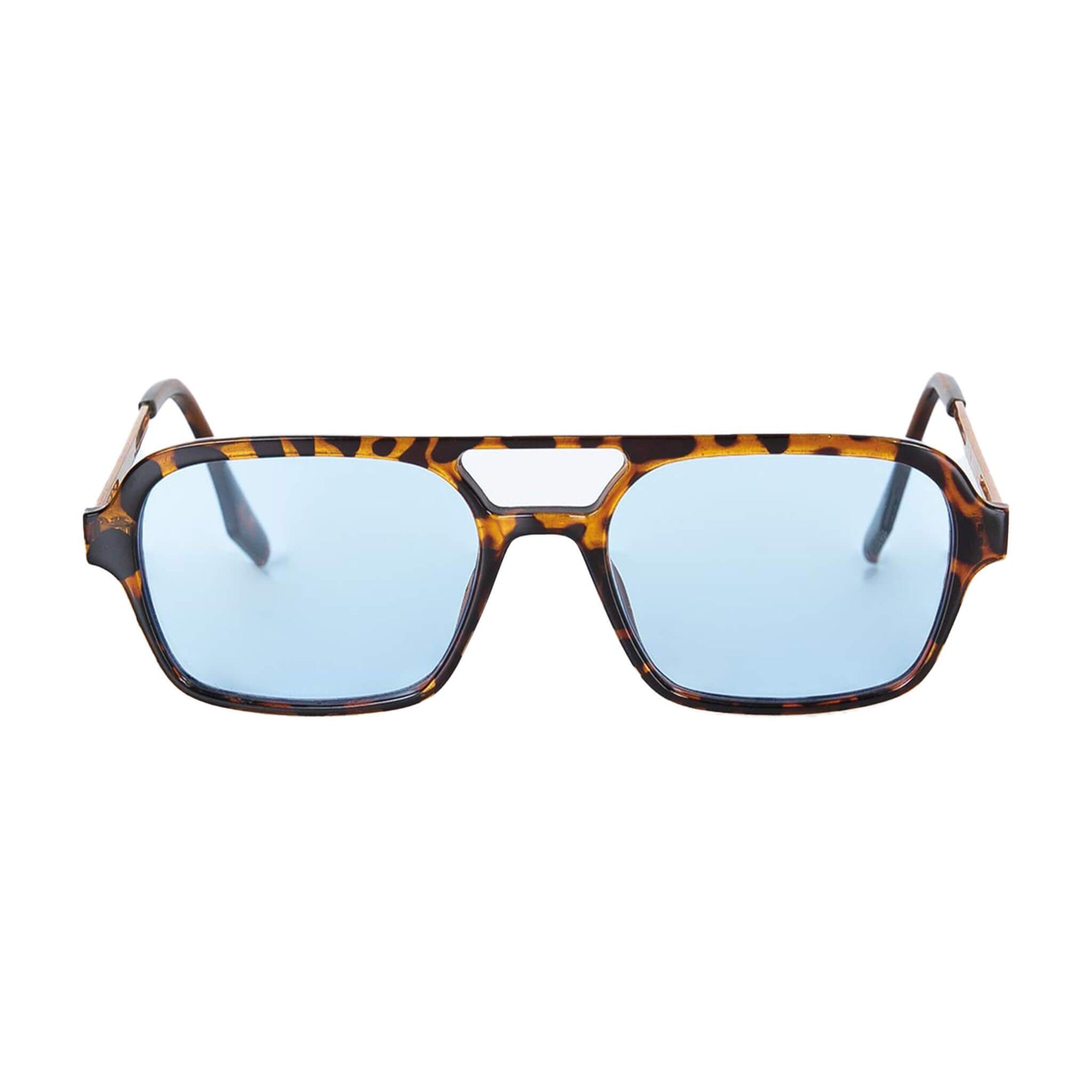 turtle goggles Aura Women's Wide Aviator Sunglasses - Tortoise Blue