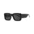 Oversized Black Frame and Lens Sunglasses Side Left