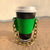 Reusable-Cup-Sleeve-Green-Vegan-Leather-Gold-Chain-Standing